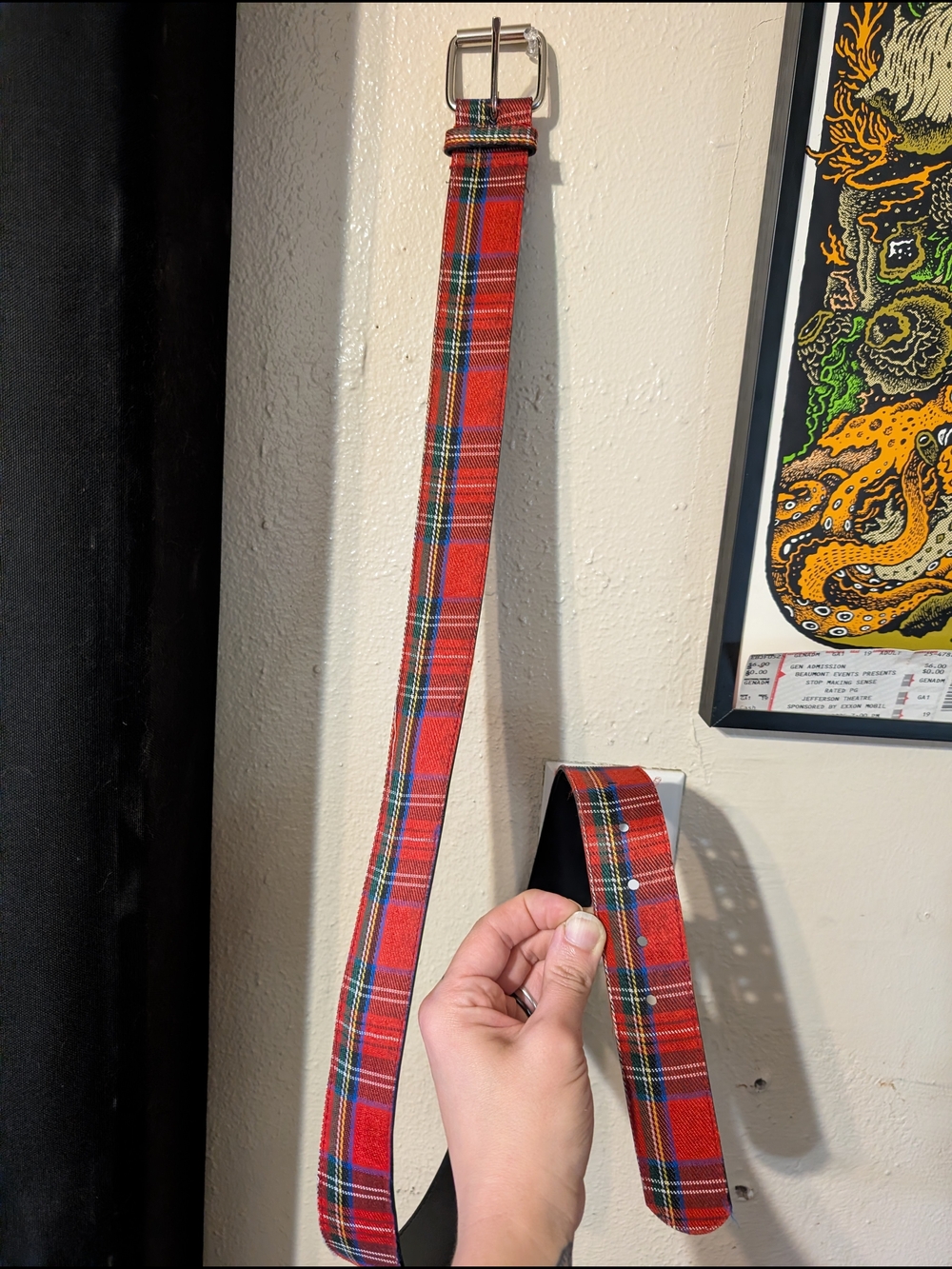 Alt Punk XL Classic Plaid Y2K Mall Goth Belt - Unbranded